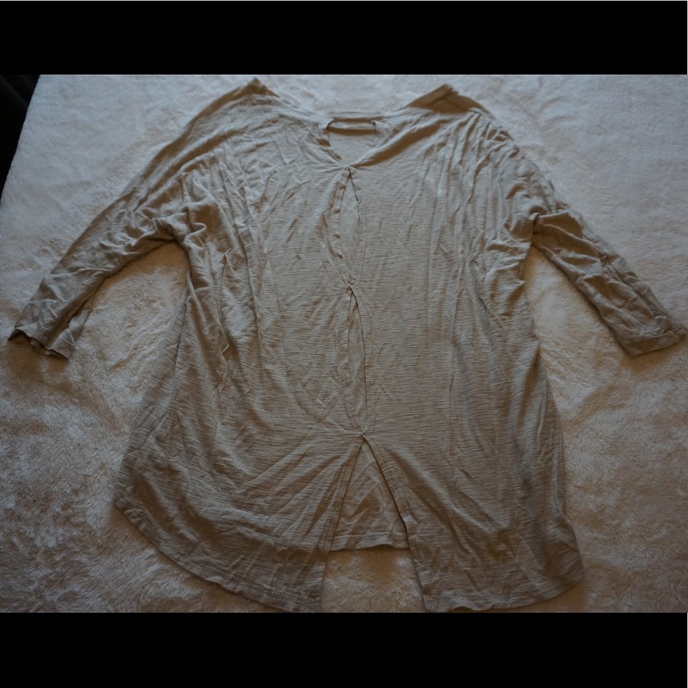 Tan Soft Shirt with Open Back